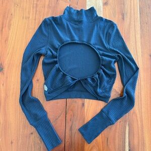 FP Movement by Free People Ribbed Cutout back Crop Top